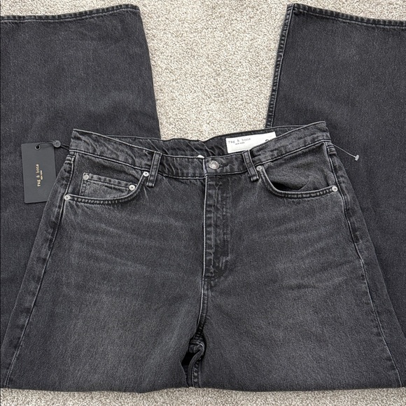 Rag & Bone The Shea -high-rise, relaxed, straight jeans NWT - Picture 7 of 11